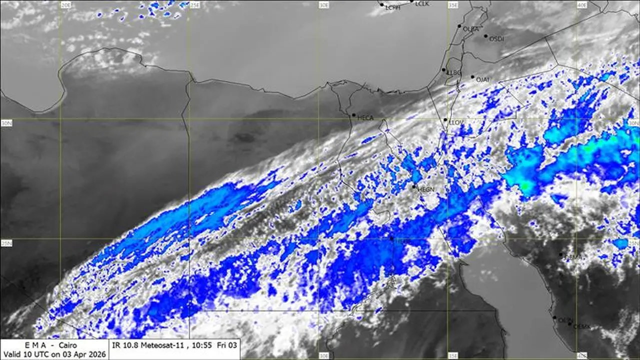 حالة الطقس خلال الساعات القادمة.. رياح محملة بالرمال والأتربة وتوقعات بسقوط أمطار